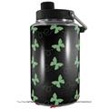 Skin Decal Wrap for Yeti 1 Gallon Jug Pastel Butterflies Green on Black - JUG NOT INCLUDED by WraptorSkinz