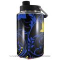 Skin Decal Wrap for Yeti 1 Gallon Jug Twisted Garden Blue and Yellow - JUG NOT INCLUDED by WraptorSkinz