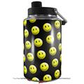 Skin Decal Wrap for Yeti 1 Gallon Jug Smileys on Black - JUG NOT INCLUDED by WraptorSkinz