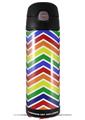 Skin Decal Wrap for Thermos Funtainer 16oz Bottle Zig Zag Rainbow (BOTTLE NOT INCLUDED) by WraptorSkinz