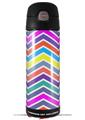 Skin Decal Wrap for Thermos Funtainer 16oz Bottle Zig Zag Colors 04 (BOTTLE NOT INCLUDED) by WraptorSkinz