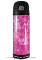 Skin Decal Wrap for Thermos Funtainer 16oz Bottle Triangle Mosaic Fuchsia (BOTTLE NOT INCLUDED) by WraptorSkinz