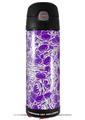 Skin Decal Wrap for Thermos Funtainer 16oz Bottle Scattered Skulls Purple (BOTTLE NOT INCLUDED) by WraptorSkinz