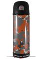 Skin Decal Wrap for Thermos Funtainer 16oz Bottle WraptorCamo Old School Camouflage Camo Orange Burnt (BOTTLE NOT INCLUDED) by WraptorSkinz
