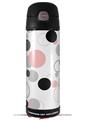 Skin Decal Wrap for Thermos Funtainer 16oz Bottle Lots of Dots Pink on White (BOTTLE NOT INCLUDED) by WraptorSkinz