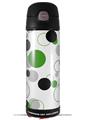 Skin Decal Wrap for Thermos Funtainer 16oz Bottle Lots of Dots Green on White (BOTTLE NOT INCLUDED) by WraptorSkinz