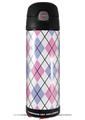 Skin Decal Wrap for Thermos Funtainer 16oz Bottle Argyle Pink and Blue (BOTTLE NOT INCLUDED) by WraptorSkinz