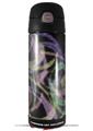 Skin Decal Wrap for Thermos Funtainer 16oz Bottle Neon Swoosh on Black (BOTTLE NOT INCLUDED) by WraptorSkinz