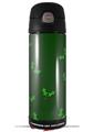 Skin Decal Wrap for Thermos Funtainer 16oz Bottle Christmas Holly Leaves on Green (BOTTLE NOT INCLUDED) by WraptorSkinz