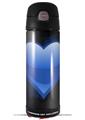 Skin Decal Wrap for Thermos Funtainer 16oz Bottle Glass Heart Grunge Blue (BOTTLE NOT INCLUDED) by WraptorSkinz
