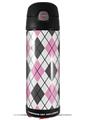 Skin Decal Wrap for Thermos Funtainer 16oz Bottle Argyle Pink and Gray (BOTTLE NOT INCLUDED) by WraptorSkinz