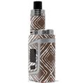 Skin Decal Wraps for Smok AL85 Alien Baby Wavey Chocolate Brown VAPE NOT INCLUDED