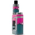 Skin Decal Wraps for Smok AL85 Alien Baby Ripped Colors Hot Pink Seafoam Green VAPE NOT INCLUDED