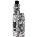 Skin Decal Wraps for Smok AL85 Alien Baby Scattered Skulls White VAPE NOT INCLUDED
