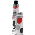 Skin Decal Wraps for Smok AL85 Alien Baby Lots of Dots Red on White VAPE NOT INCLUDED