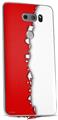 WraptorSkinz Skin Decal Wrap compatible with LG V30 Ripped Colors Red White