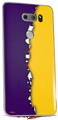 WraptorSkinz Skin Decal Wrap compatible with LG V30 Ripped Colors Purple Yellow