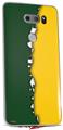 WraptorSkinz Skin Decal Wrap compatible with LG V30 Ripped Colors Green Yellow