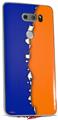 WraptorSkinz Skin Decal Wrap compatible with LG V30 Ripped Colors Blue Orange