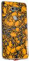 WraptorSkinz Skin Decal Wrap compatible with LG V30 Scattered Skulls Orange