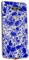 WraptorSkinz Skin Decal Wrap compatible with LG V30 Scattered Skulls Royal Blue