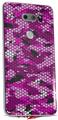WraptorSkinz Skin Decal Wrap compatible with LG V30 HEX Mesh Camo 01 Pink