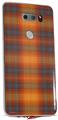 WraptorSkinz Skin Decal Wrap compatible with LG V30 Plaid Pumpkin Orange