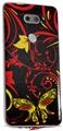 WraptorSkinz Skin Decal Wrap compatible with LG V30 Twisted Garden Red and Yellow