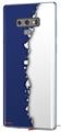 Decal style Skin Wrap compatible with Samsung Galaxy Note 9 Ripped Colors Blue White