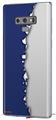 Decal style Skin Wrap compatible with Samsung Galaxy Note 9 Ripped Colors Blue Gray