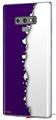 Decal style Skin Wrap compatible with Samsung Galaxy Note 9 Ripped Colors Purple White