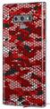 Decal style Skin Wrap compatible with Samsung Galaxy Note 9 HEX Mesh Camo 01 Red Bright