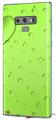 Decal style Skin Wrap compatible with Samsung Galaxy Note 9 Raining Neon Green