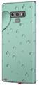 Decal style Skin Wrap compatible with Samsung Galaxy Note 9 Raining Seafoam Green