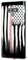 Decal style Skin Wrap compatible with Samsung Galaxy Note 9 Yeti Colster Brushed USA American Flag Pink Line