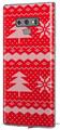 Decal style Skin Wrap compatible with Samsung Galaxy Note 9 Ugly Holiday Christmas Sweater - Christmas Trees Red 01