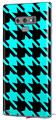 Decal style Skin Wrap compatible with Samsung Galaxy Note 9 Houndstooth Neon Teal on Black