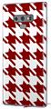 Decal style Skin Wrap compatible with Samsung Galaxy Note 9 Houndstooth Red Dark