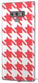 Decal style Skin Wrap compatible with Samsung Galaxy Note 9 Houndstooth Coral