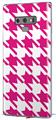 Decal style Skin Wrap compatible with Samsung Galaxy Note 9 Houndstooth Hot Pink