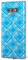 Decal style Skin Wrap compatible with Samsung Galaxy Note 9 Wavey Neon Blue