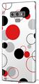 Decal style Skin Wrap compatible with Samsung Galaxy Note 9 Lots of Dots Red on White