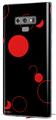 Decal style Skin Wrap compatible with Samsung Galaxy Note 9 Lots of Dots Red on Black