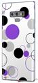 Decal style Skin Wrap compatible with Samsung Galaxy Note 9 Lots of Dots Purple on White