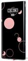 Decal style Skin Wrap compatible with Samsung Galaxy Note 9 Lots of Dots Pink on Black