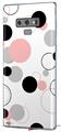 Decal style Skin Wrap compatible with Samsung Galaxy Note 9 Lots of Dots Pink on White