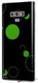 Decal style Skin Wrap compatible with Samsung Galaxy Note 9 Lots of Dots Green on Black
