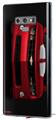 Decal style Skin Wrap compatible with Samsung Galaxy Note 9 2010 Chevy Camaro Jeweled Red - White Stripes on Black