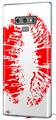 Decal style Skin Wrap compatible with Samsung Galaxy Note 9 Big Kiss Red Lips on White
