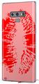 Decal style Skin Wrap compatible with Samsung Galaxy Note 9 Big Kiss Red Lips on Pink